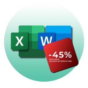 Excel + Word Kursai su Nuolaida -25%