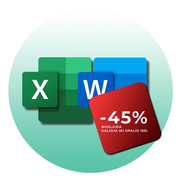 Excel + Word Kursai su Nuolaida -25%
